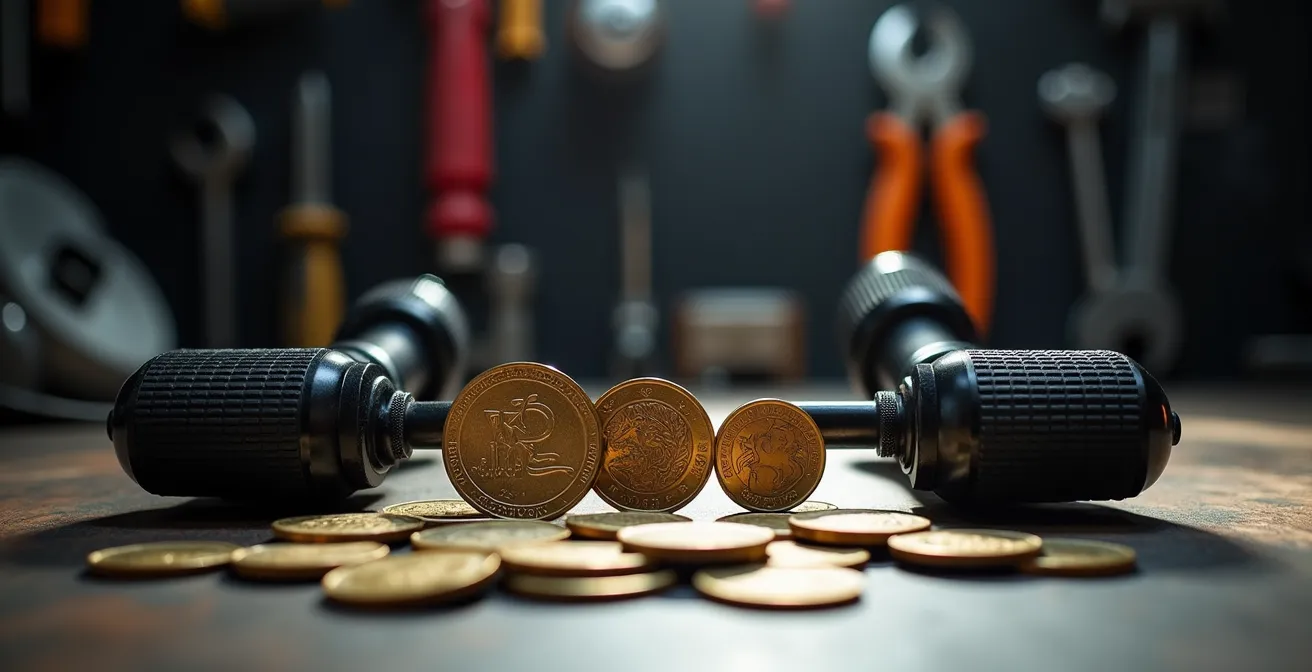 Symbolische Darstellung der Investitionsrechnung für Komfort-Fussrasten