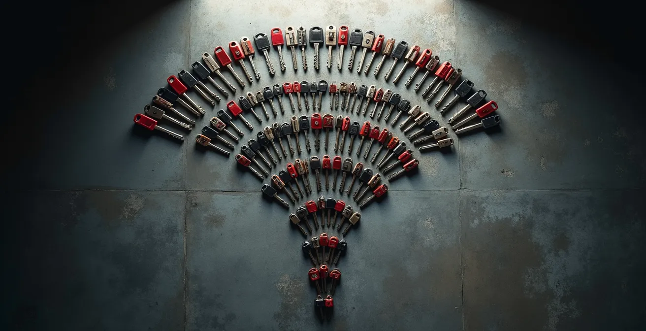 Visuelles Flussdiagramm zeigt den Auswahlprozess von 200 auf 3 Motorräder