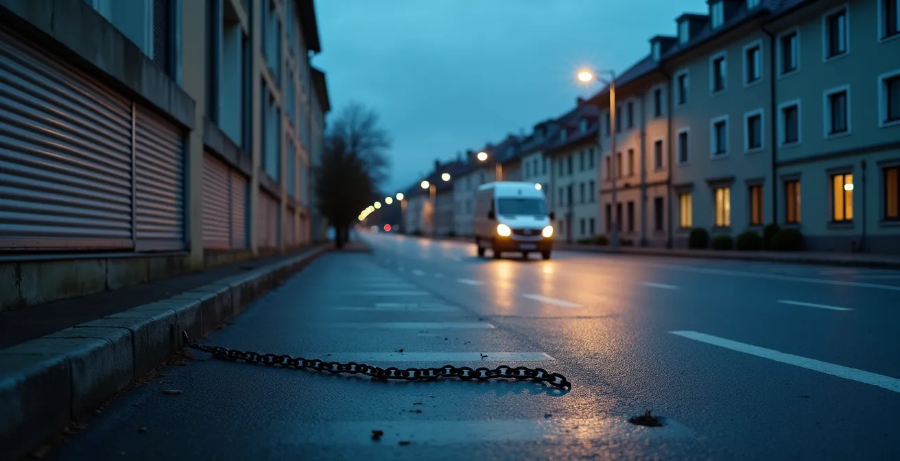 Szenendarstellung der Transporter-Methode beim Motorraddiebstahl